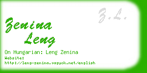 zenina leng business card